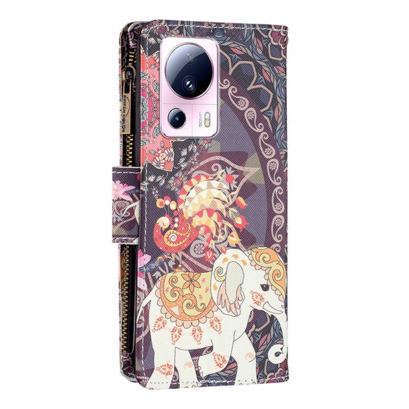 Κάλυμμα Xiaomi 13 Lite πορτοφολι Εγκεφαλική Καμηλοπάρδαλη